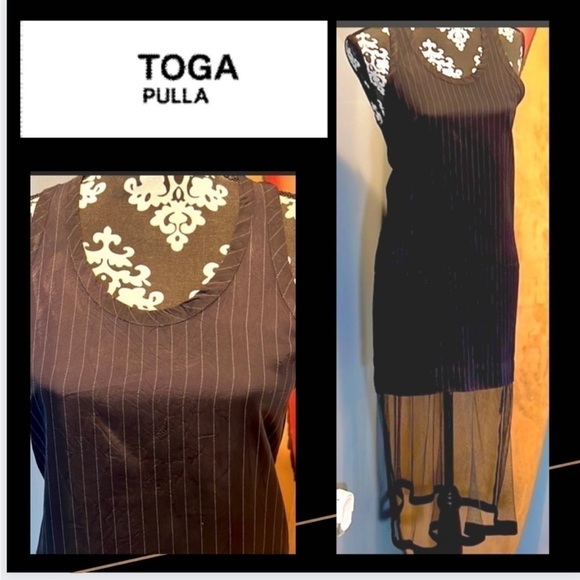 Toga Pulla, Pinstripe Black Cupra Body w/Attached Mesh Hem, Excellent Condition - Picture 4 of 14